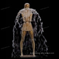 Large garden decor life size bronze girl water fountain for sale